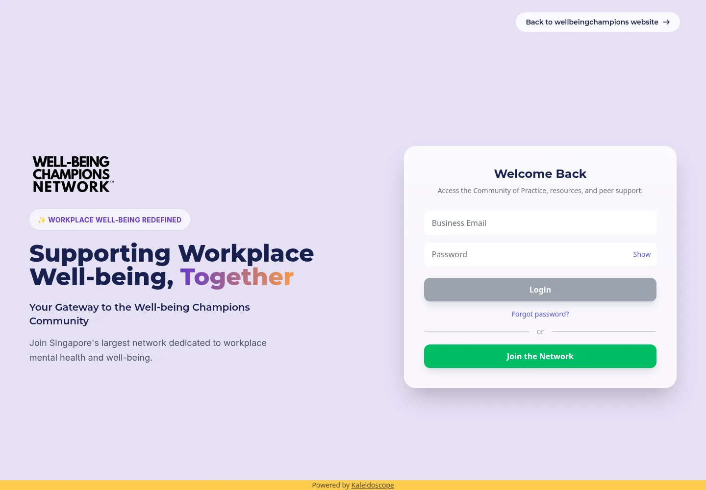 Website Wellbeing Champions